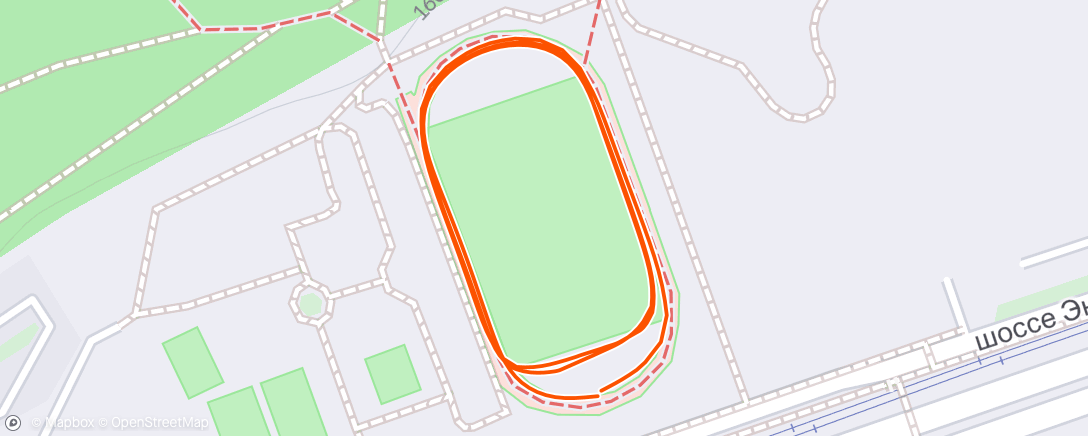 Map of the activity, Вечерний забег