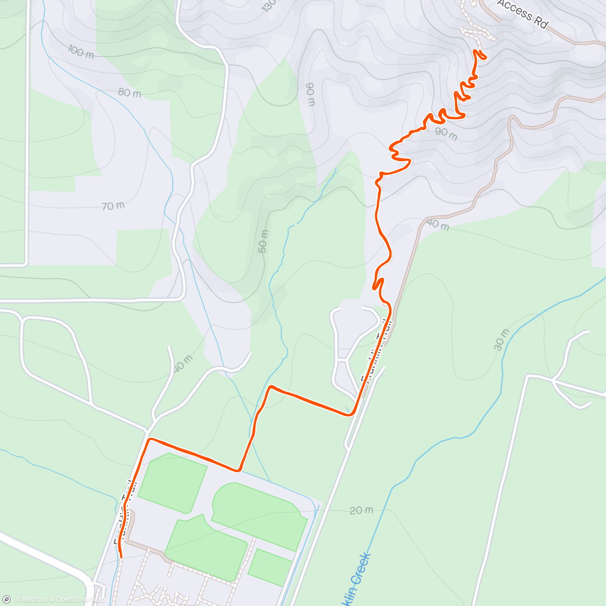Map of the activity, Franklin Rise