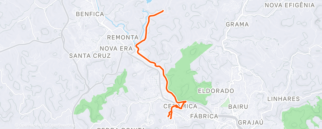 Map of the activity, 30/12/2025  - Treino