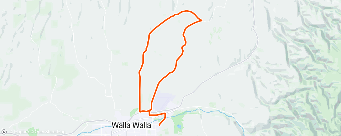 Mapa de la actividad (CCW Farris loop-lower WB is "closed" and I did do some acrobatics to get past the tractor)