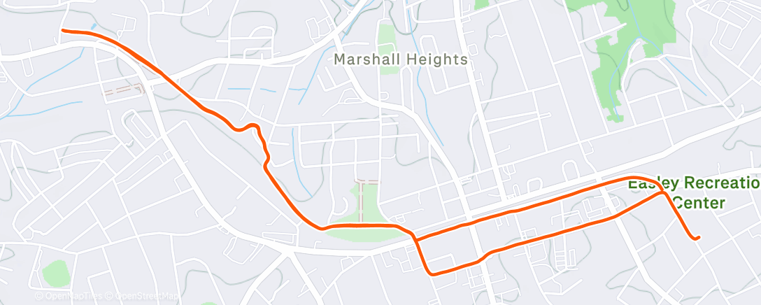 Map of the activity, Morning Run