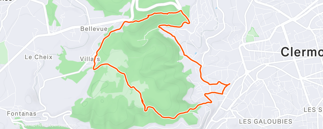 Map of the activity, De retour dans les baskets 🏃‍♂️