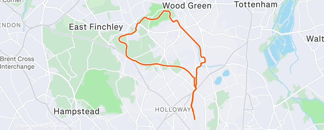 Map of the activity, Lunch Run