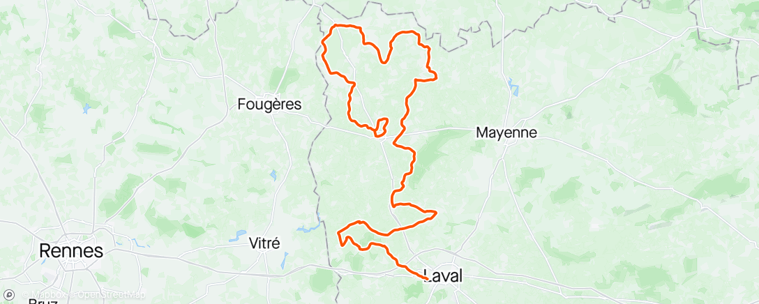 Map of the activity, Mayenne #2