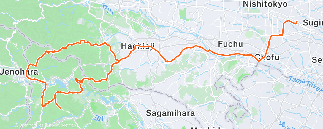 Map of the activity, Morning Ride