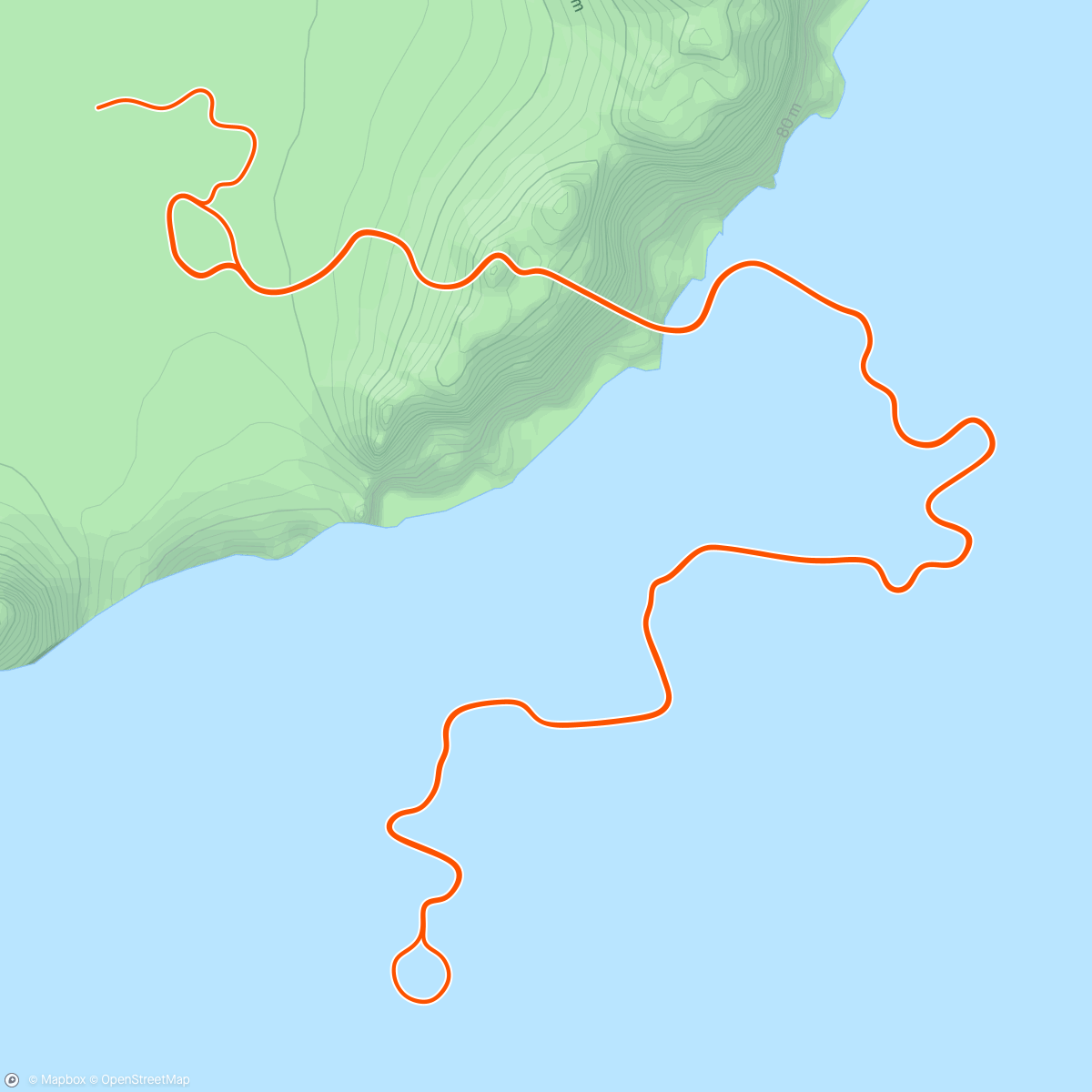 Map of the activity, Post Work(out) - Base Intervals...