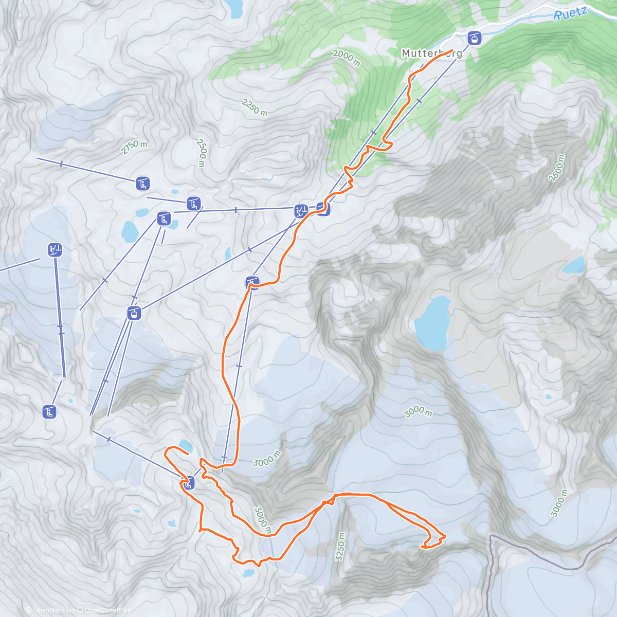 Карта физической активности (pod Homoli cukru do 3407 (Zuckerhütl 3507) 🏔️)