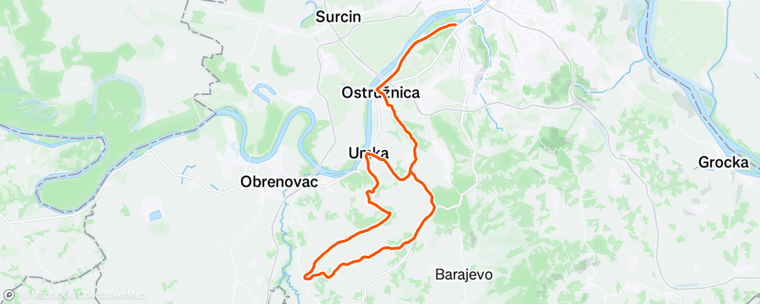 Map of the activity, Morning Ride