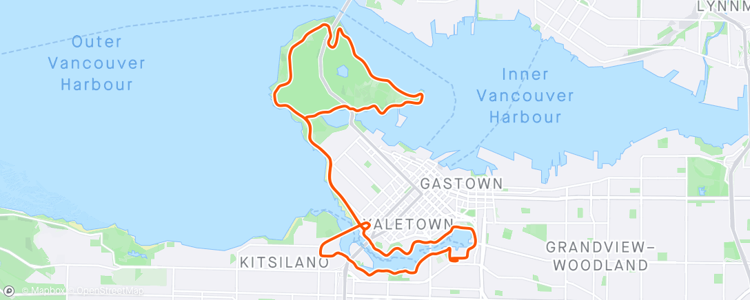 Map of the activity, Stanley Park 🚴🏾‍♂️