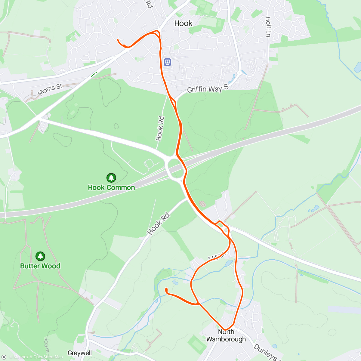 Map of the activity, Millhouse with castle detour, and then a pit stop in the Raven