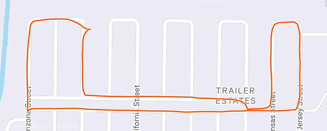 Map of the activity, Evening Walk