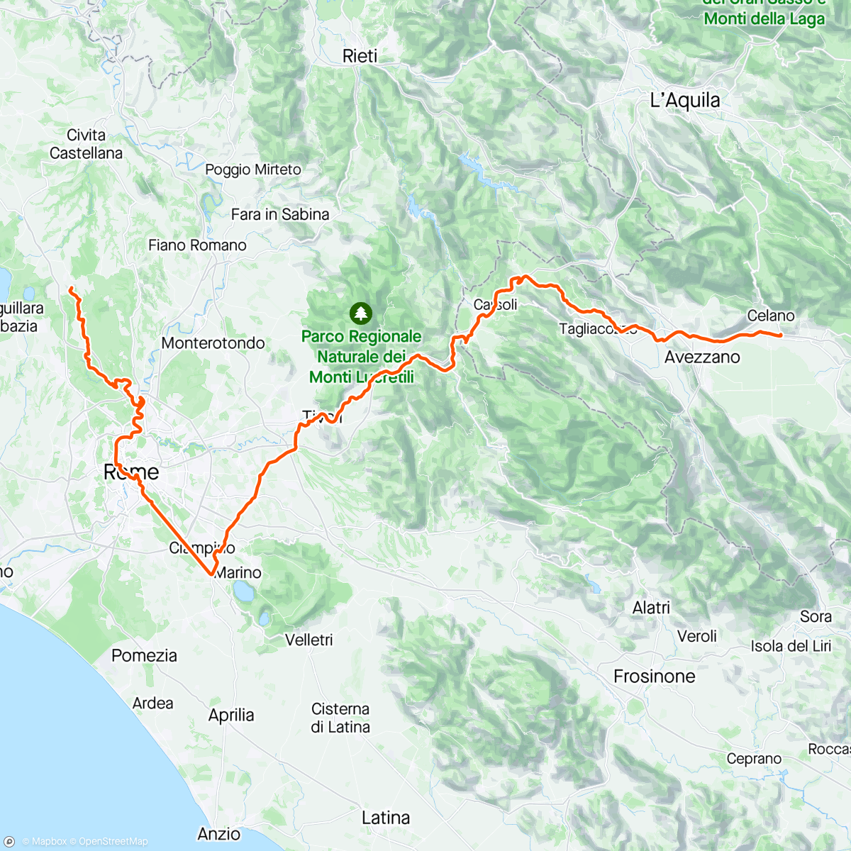 Map of the activity, Italy divide Day 3