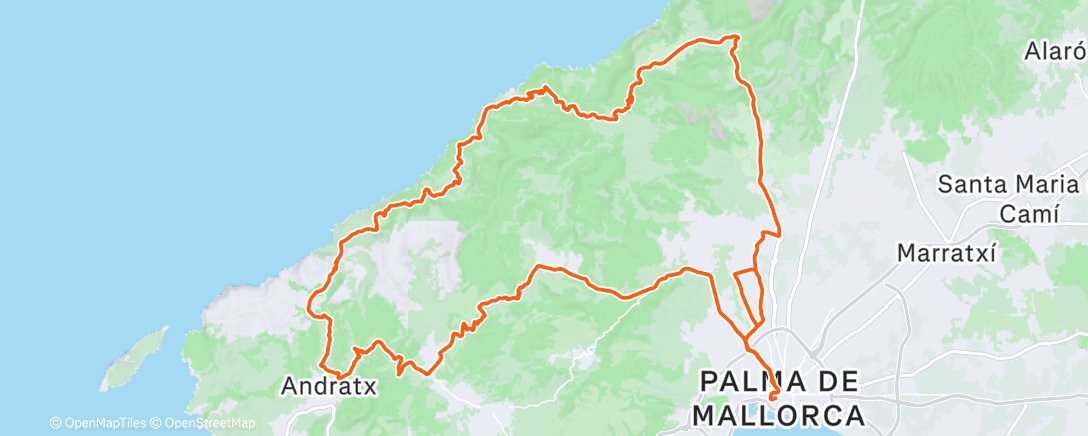 Map of the activity, Morning Ride