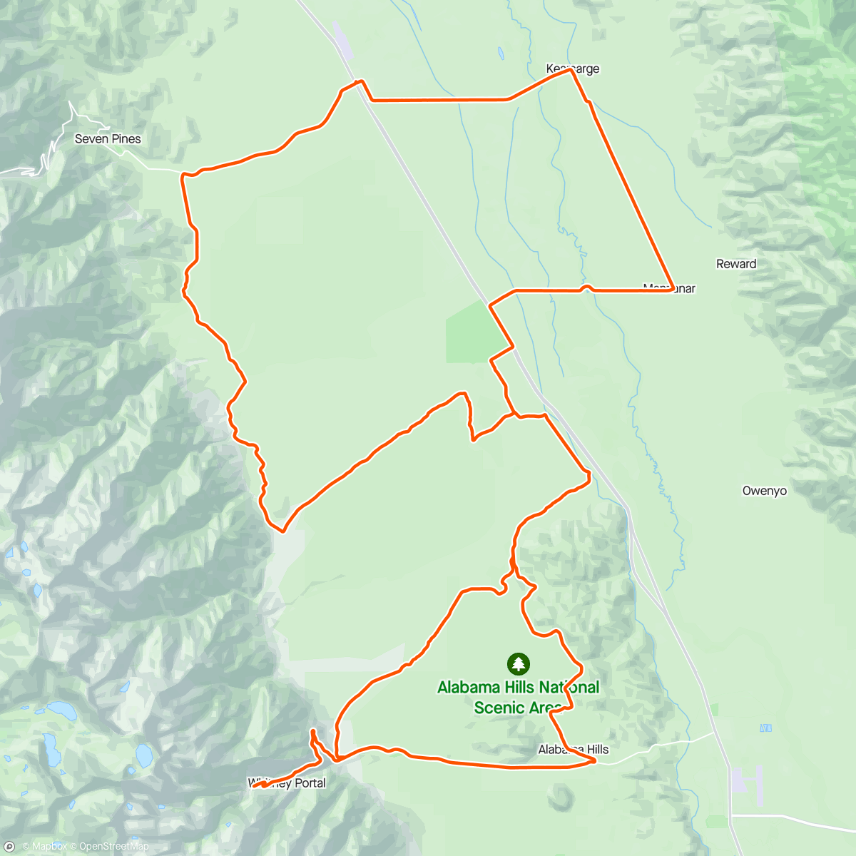 Karte der Aktivität „WTF - sand in the Sierras”
