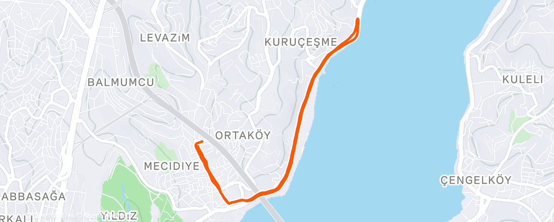 Map of the activity, Morning Run