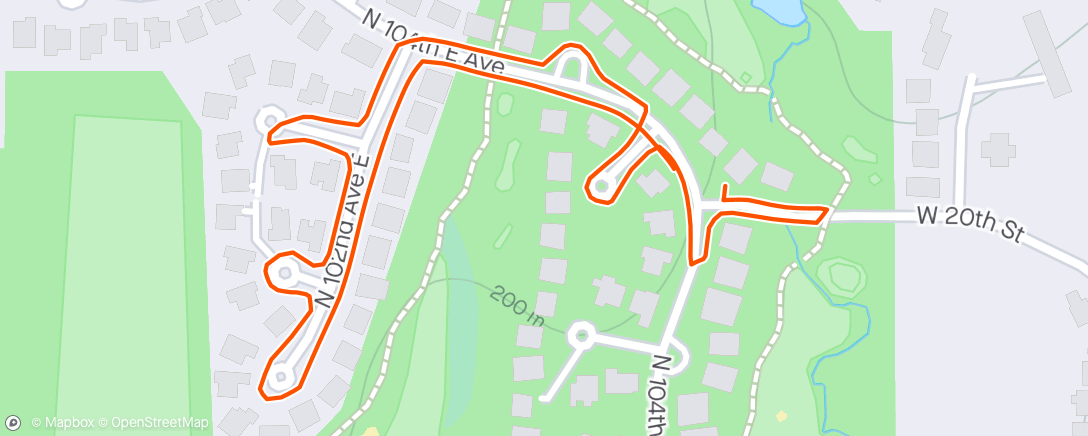 Map of the activity, Morning Walk W/Nelly