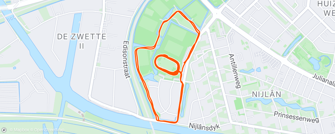 Map of the activity, Evening Run