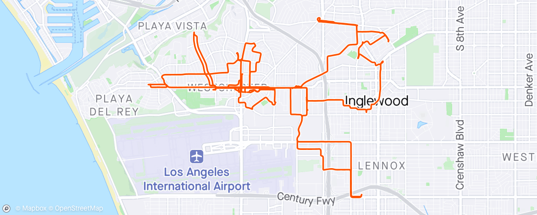 Карта физической активности (Doordash E-Bike Shift)