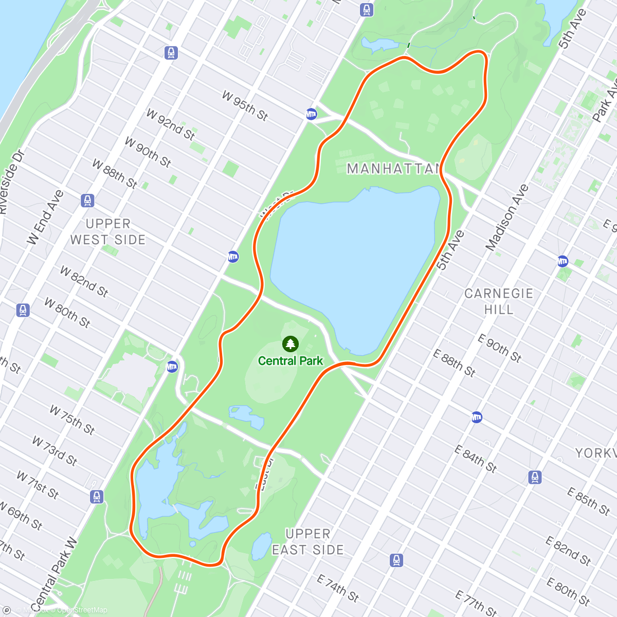 Map of the activity, Zwift - SST Bursts 10 in New York