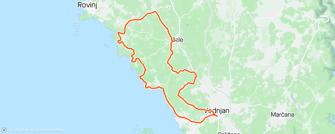 Map of the activity, Istria mtb tour