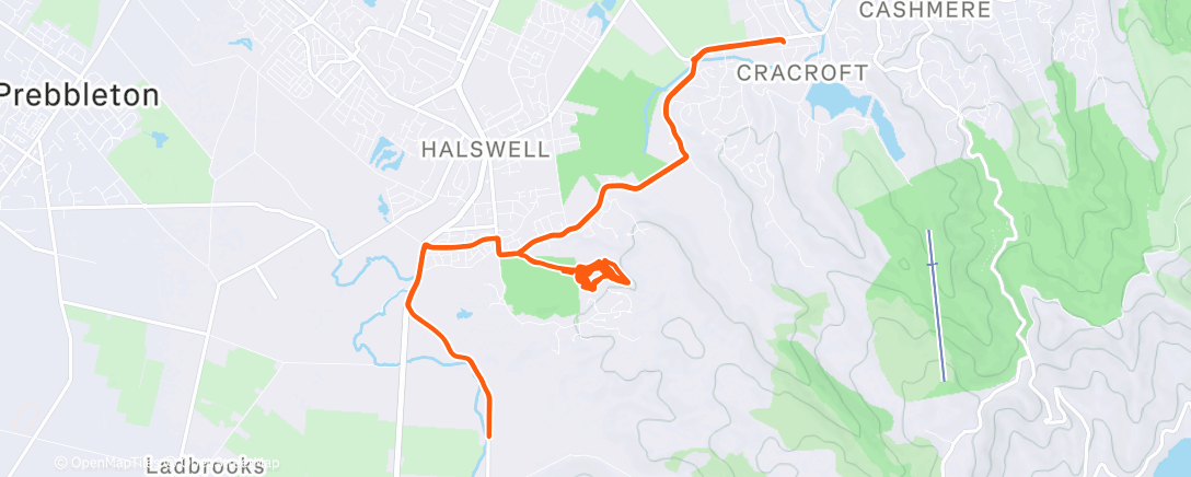 Map of the activity, Afternoon Ride