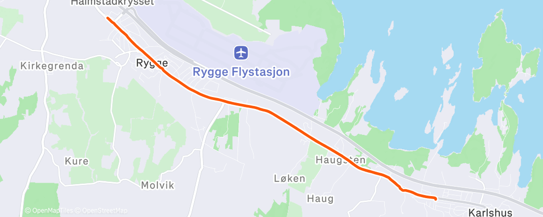 Map of the activity, Morning Run