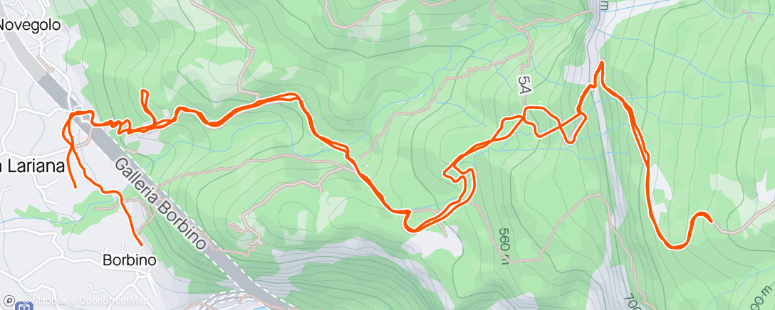 Map of the activity, Pian di Resinelli but not quite MTB