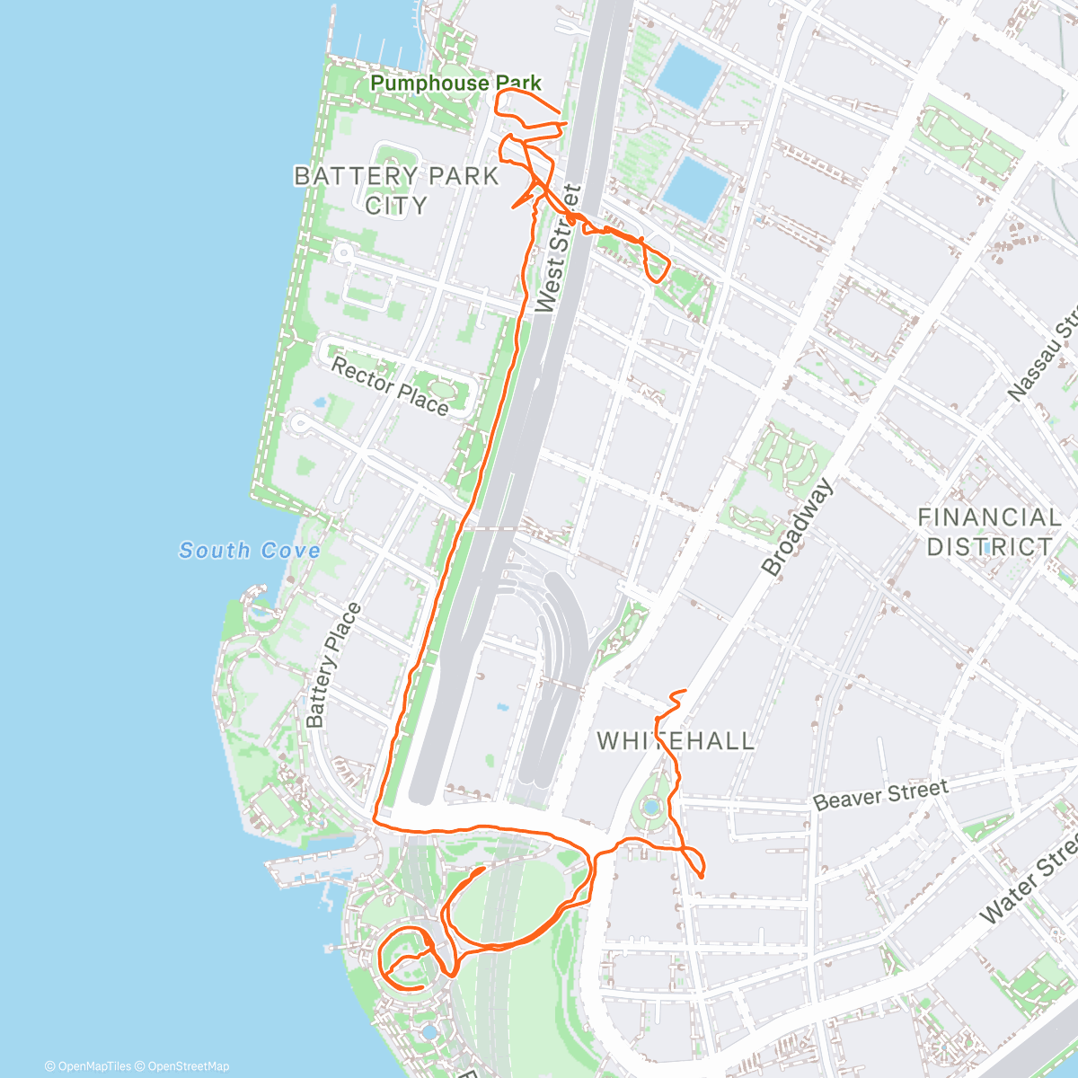 Map of the activity, Morning Walk