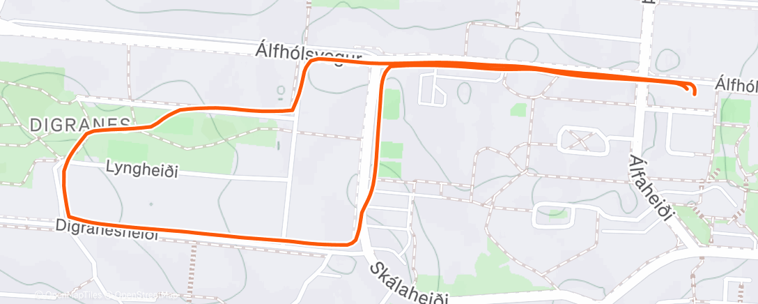Map of the activity, Walk