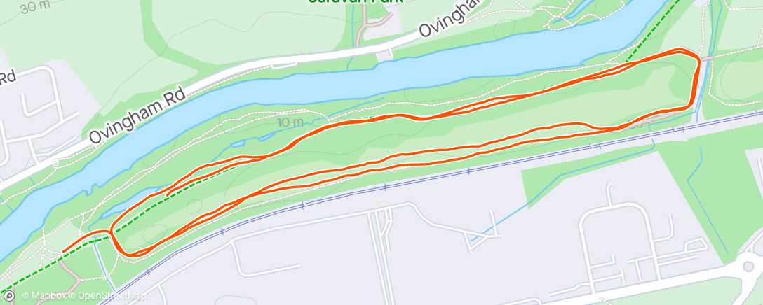 Map of the activity, Prudhoe parkrun