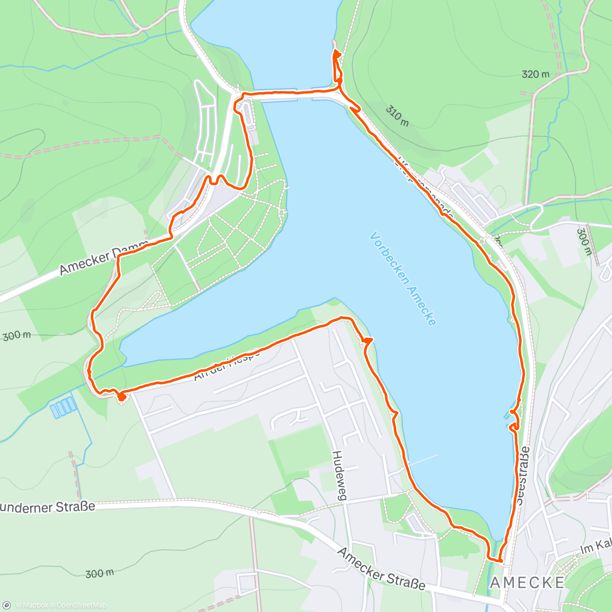 Map of the activity, Wanderung am Morgen