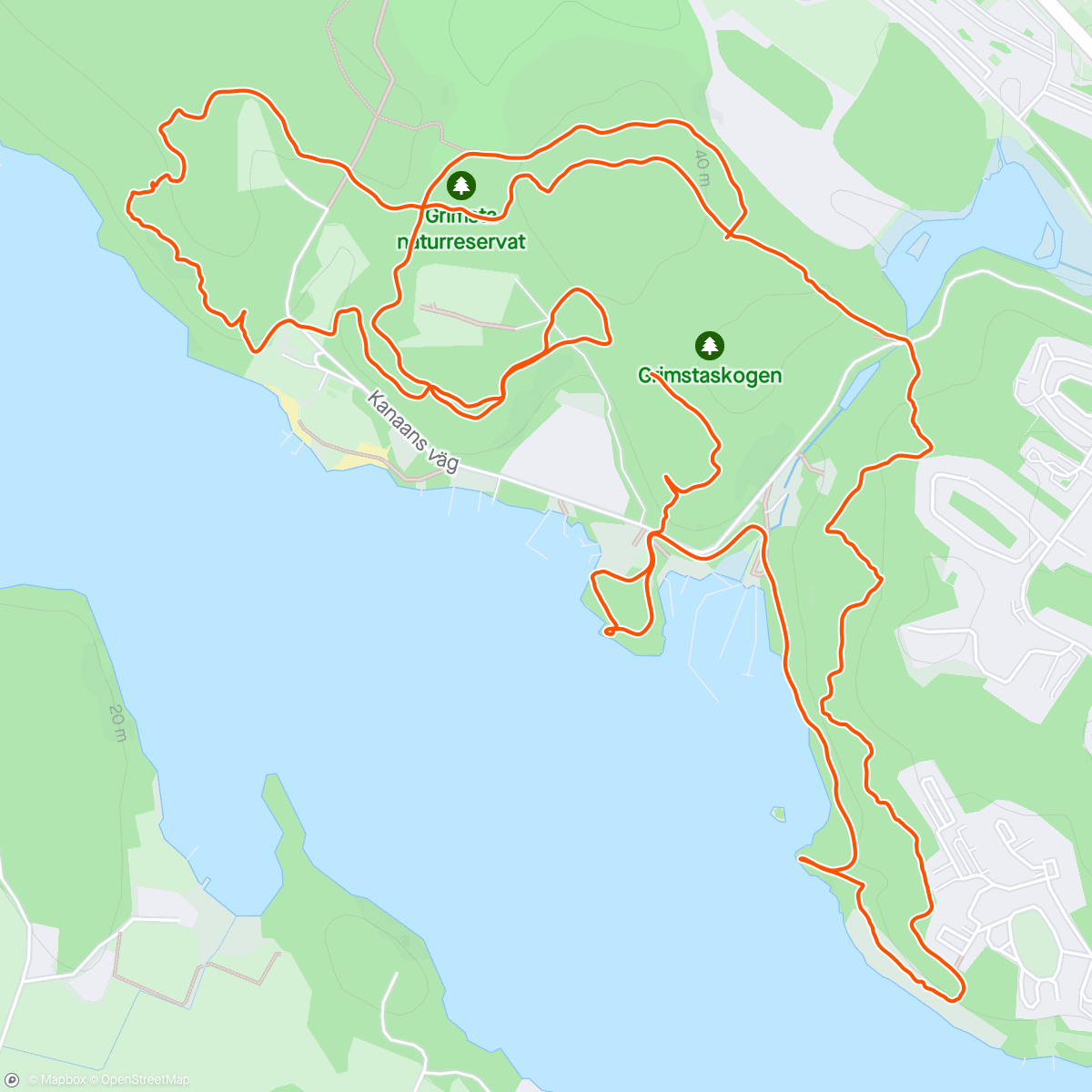 Map of the activity, Upp&ner för bergen med ÄR