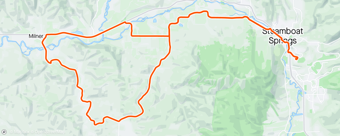 「Velo ride to Milner home via 20 Mile」活動的地圖
