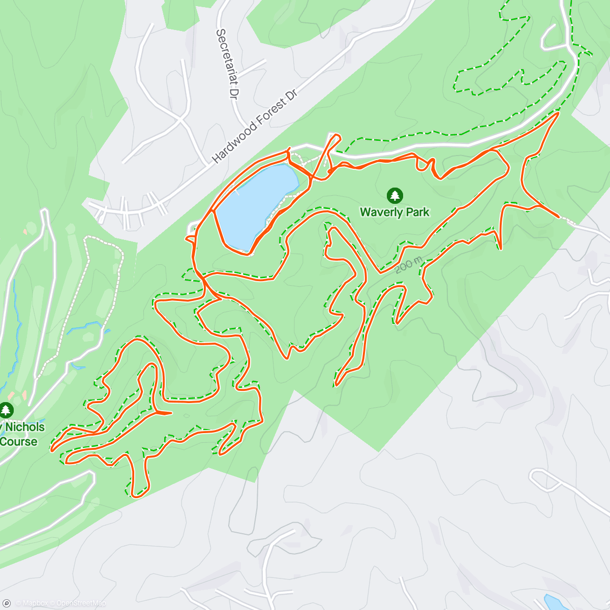Mapa da atividade, Waverly Park KY
