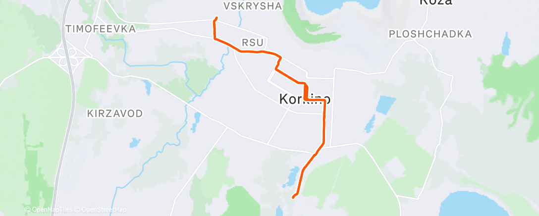 Карта физической активности (Вечерний забег)