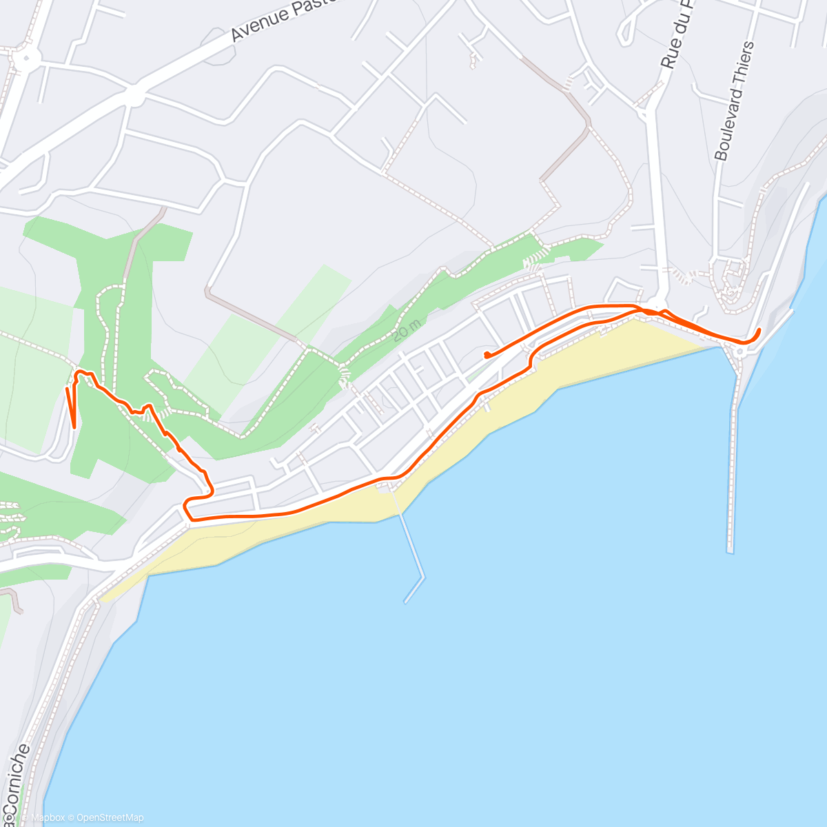 アクティビティ「Promenade le midi」の地図