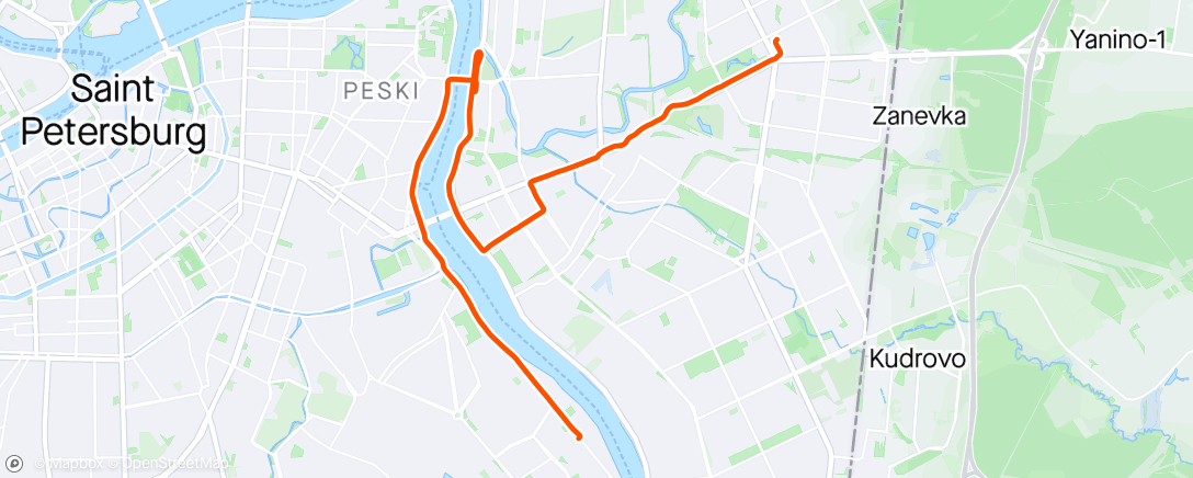 アクティビティ「Дневной велозаезд」の地図