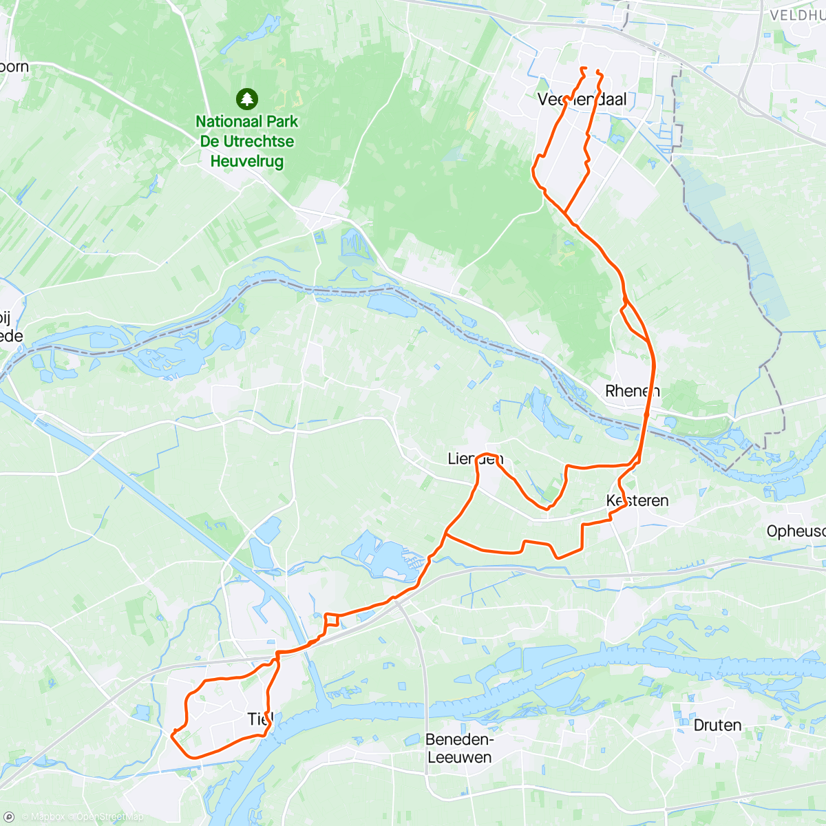 Map of the activity, Beetje fietsen nog