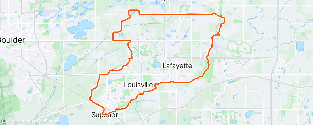 Mapa da atividade, Lunch Gravel Ride
