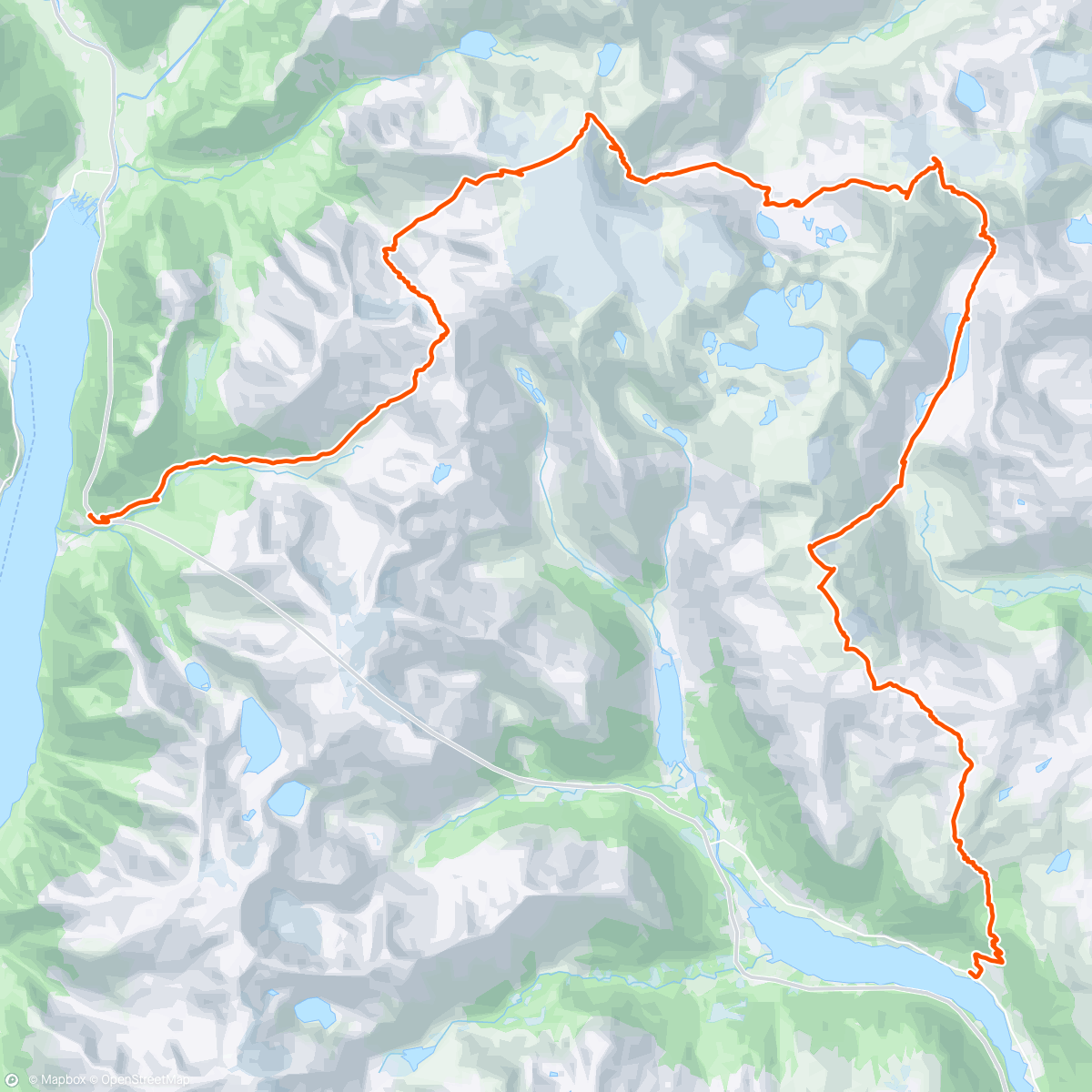 Map of the activity, Torstadnakken-Yngsdalen-Tuftanovi-Steindalsbreen-Storebotnen-Steindalseggi-Berge med Kamilla og Espen☀️