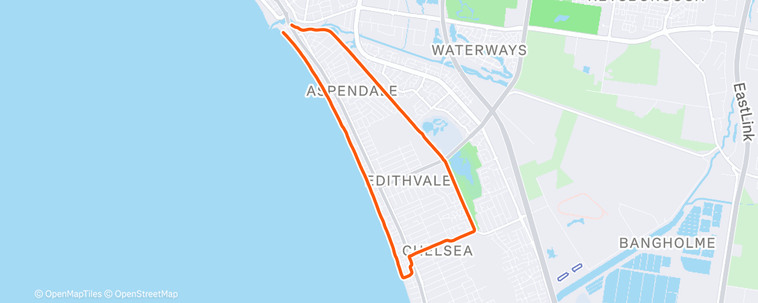 Map of the activity, Morning Run