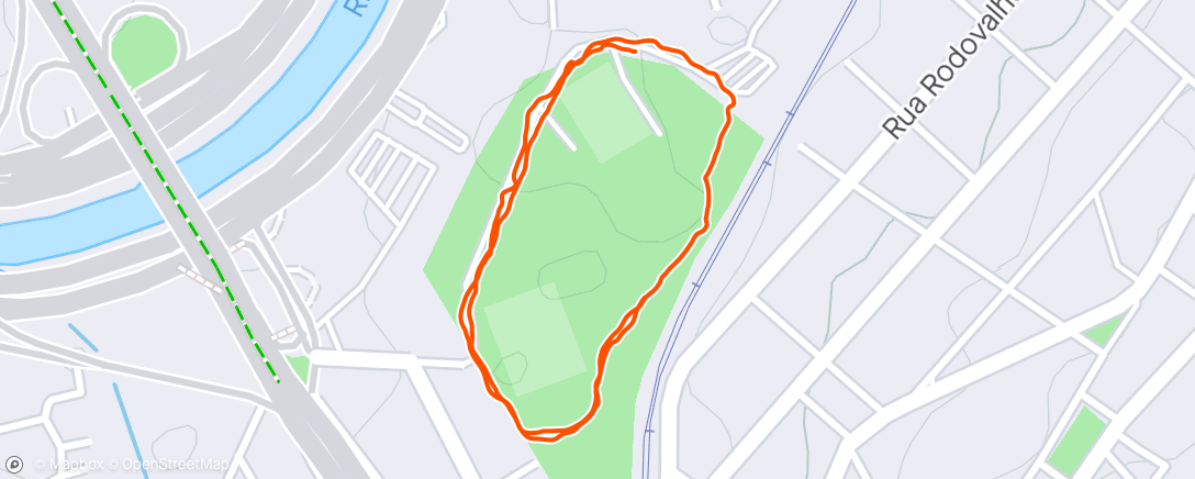 Map of the activity, Caminhada com Regina