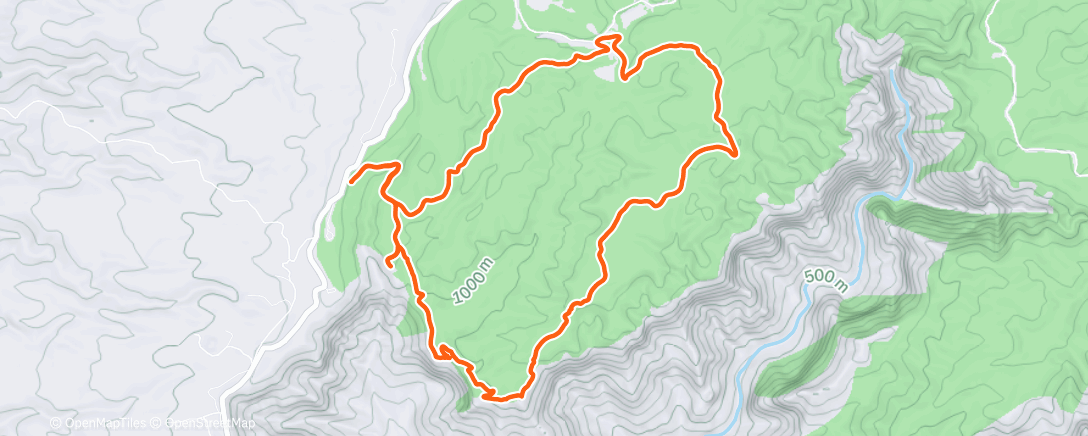 Map of the activity, Morning Hike