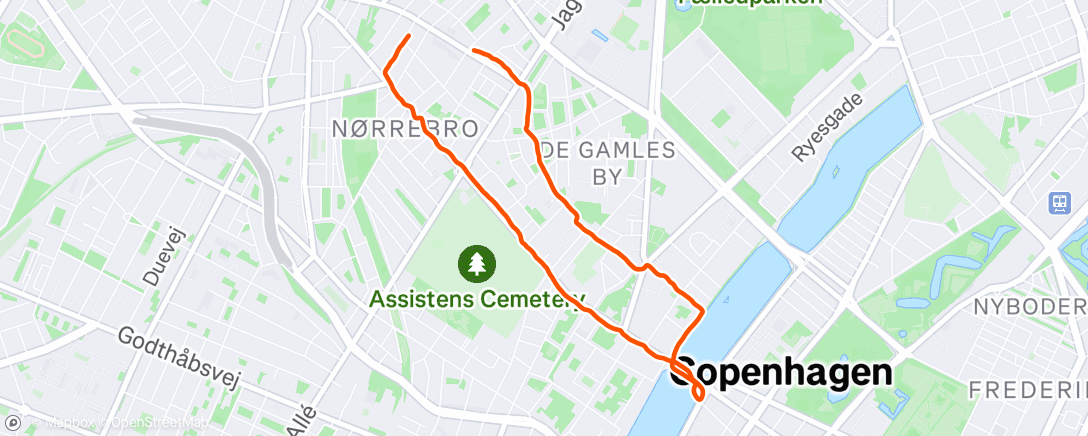Map of the activity, Morning Run