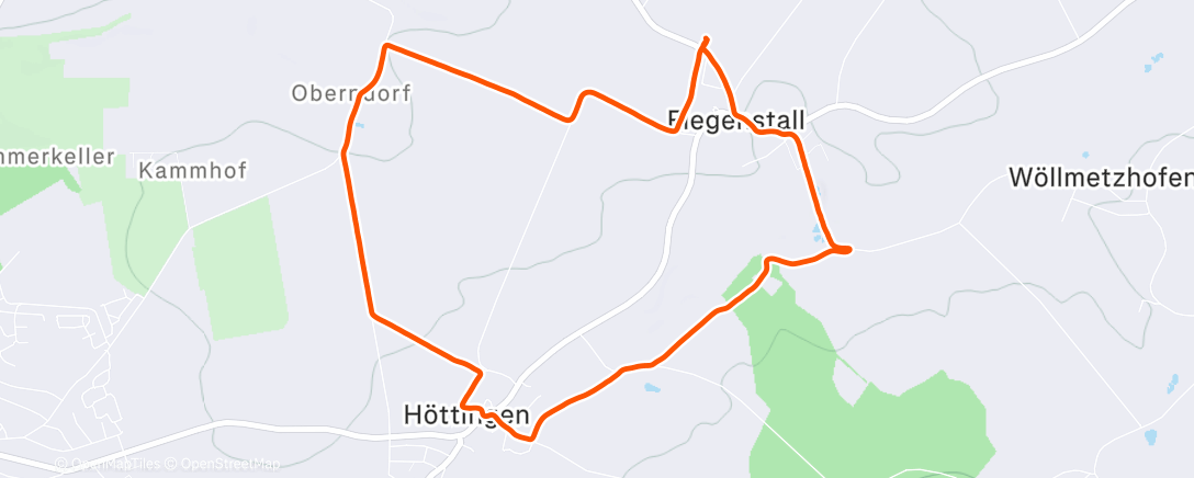 Map of the activity, Carrera de montaña matutina