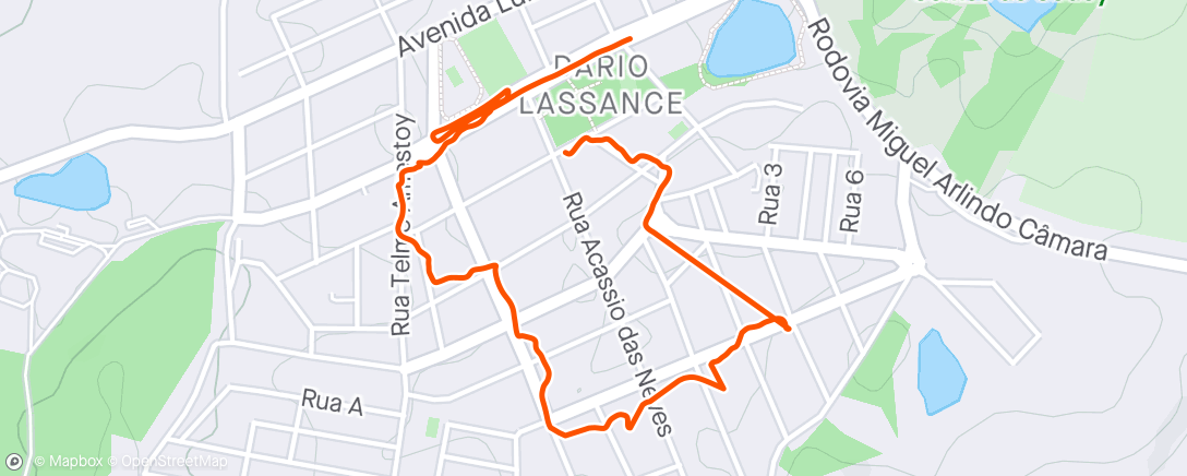 Kaart van de activiteit “Caminhada noturna”