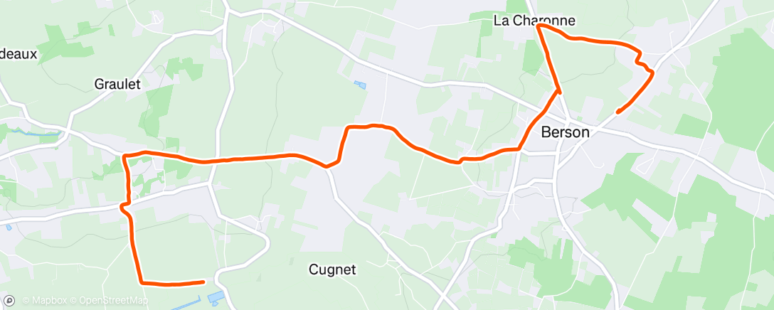 Map of the activity, Course à pied le matin