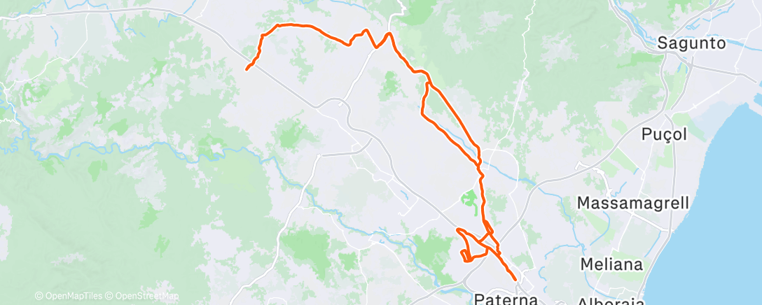 Map of the activity, Bicicleta por la mañana