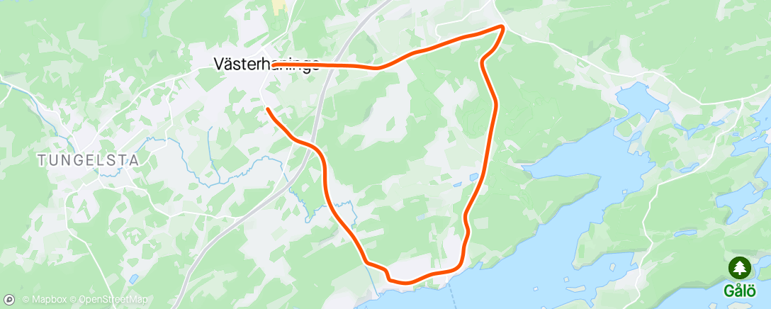 Map of the activity, Årsta asfaltsrunda med graveldäcken