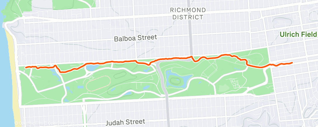 Map of the activity, Lunch Run